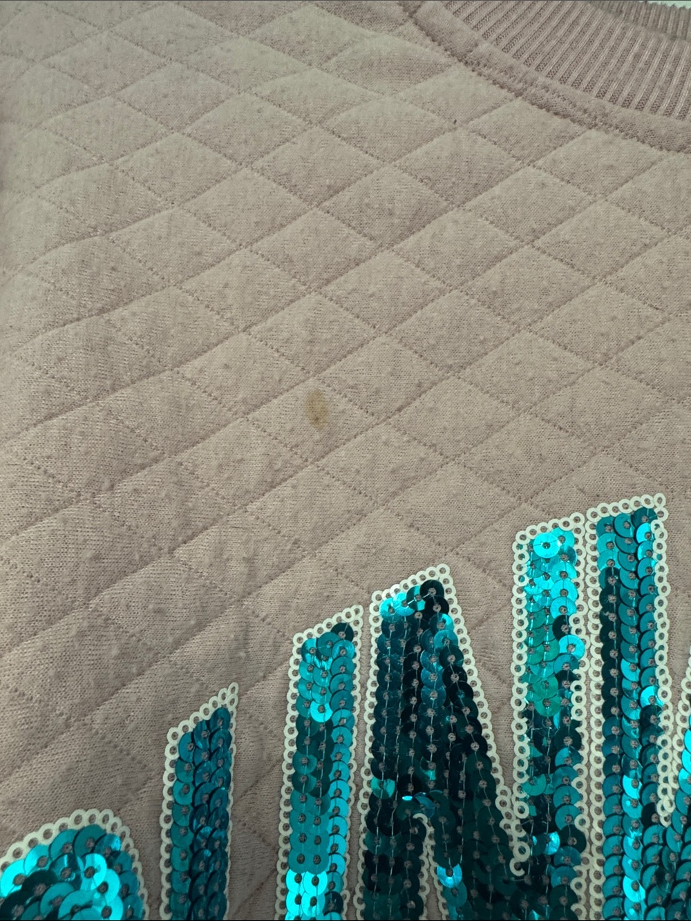 Simply Southern Sunkissed Sequin Shell Quilted Sweatshirt - Dusty Pink - Picture 6 of 6